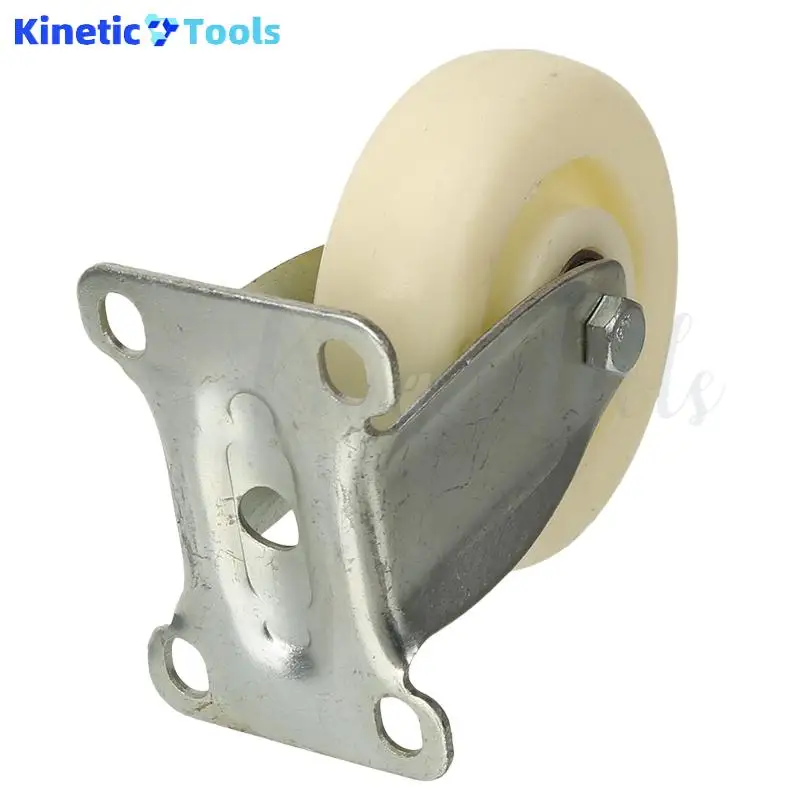 عجلات دوارة عالمية مع بكرات مزدوجة من النايلون PP الأبيض مناسبة لكراسي المكاتب ومركبات التخزين #5