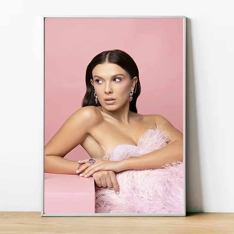 Actress Millie Bobby Brown Poster Decorative Painting Home and Decoration Canvas Posters for Wall Decor Room Art Decorations the