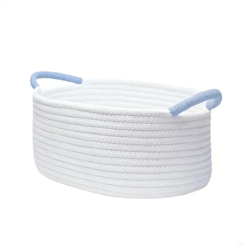 Soft Cotton Rope Basket for Toy Clothes Items Baby Room Desktop Sundries Storage Solution