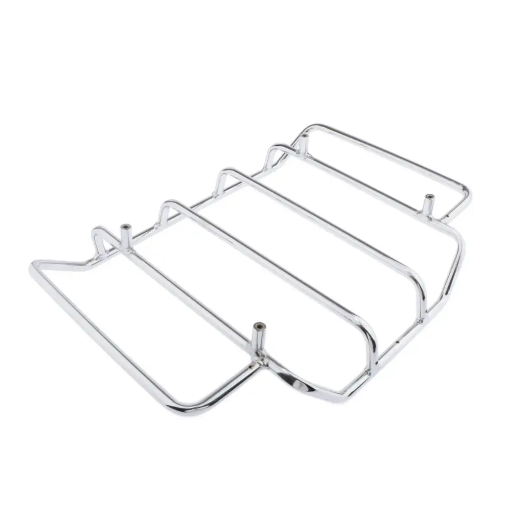 Luxury Iron Luggage Top Rack Rail Chrome Touring Carrier Universal Foldable Stand for Touring Pak 1984-2017