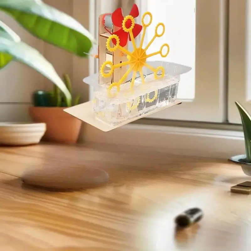 Fascinating DIY Bubble Machine and Puzzle Toy Set – Handcrafted and Educational Kid's Gift.