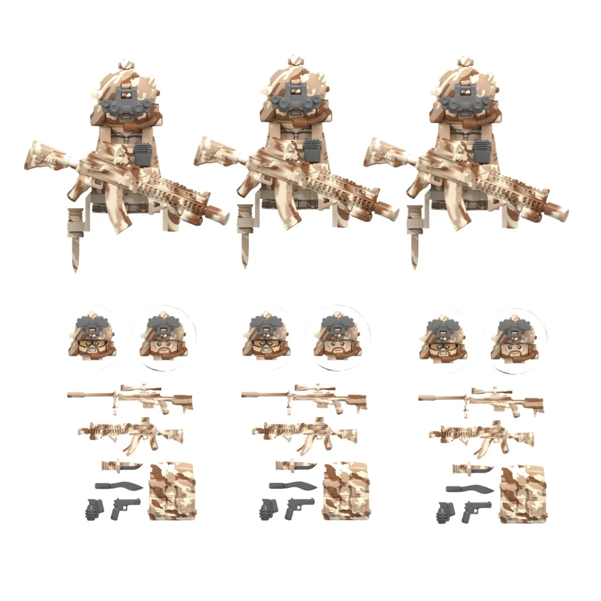 Modern Wars City Ghost Commando Special Forces Army Soldier Figures Police Military Weapon Building Blocks Toy For Children Gift