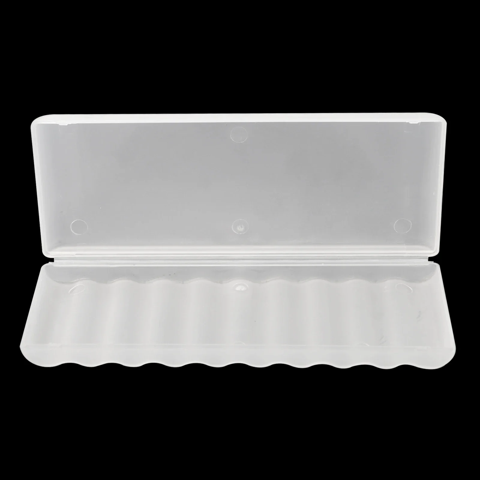10 فتحة من البلاستيك الأبيض الشفاف صندوق تخزين البطارية حامل الحاويات الصلبة لملحقات منظم البطارية AAA/AA