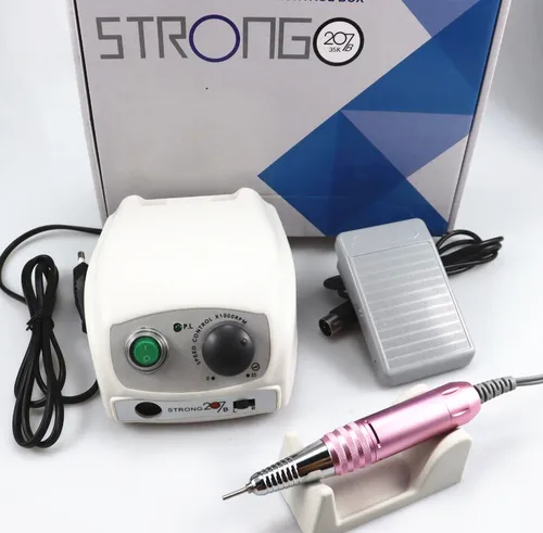 Taladro eléctrico para uñas Strong 210/207B, máquina de fresado para manicura y pedicura, 65W