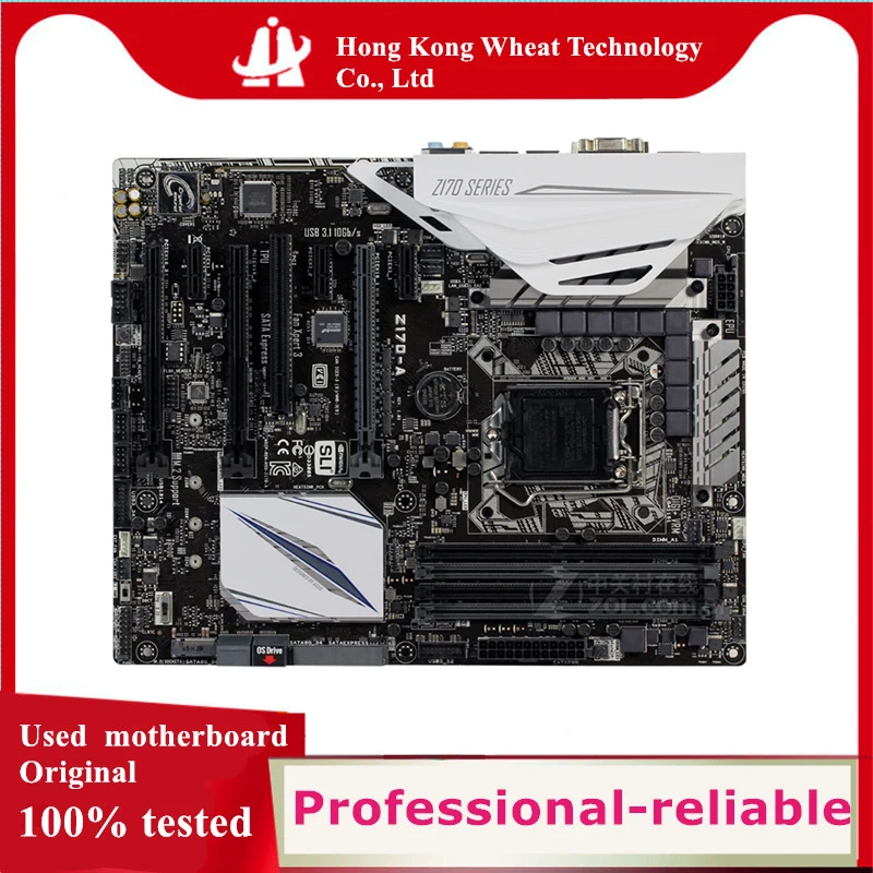 

Оригинальная материнская плата Intel Z170 Z170A, б/у, LGA 1151 LGA1151 DDR4 64 Гб USB2.0 USB3.0 SATA3, десктопная материнская плата