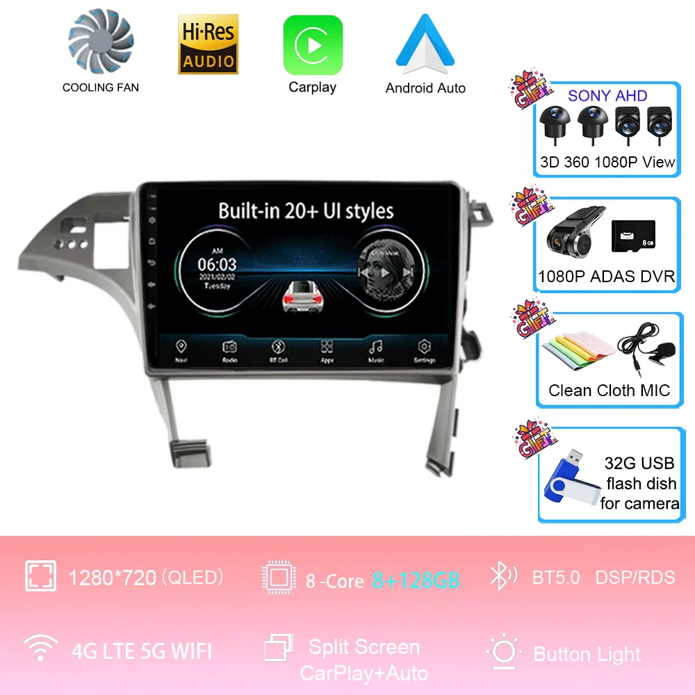 10 inch Android 16 Player voor Toyota Prius XW30 2009 2010 2011 2012 2013-2015 LHD autoradio multimediasysteem GPS