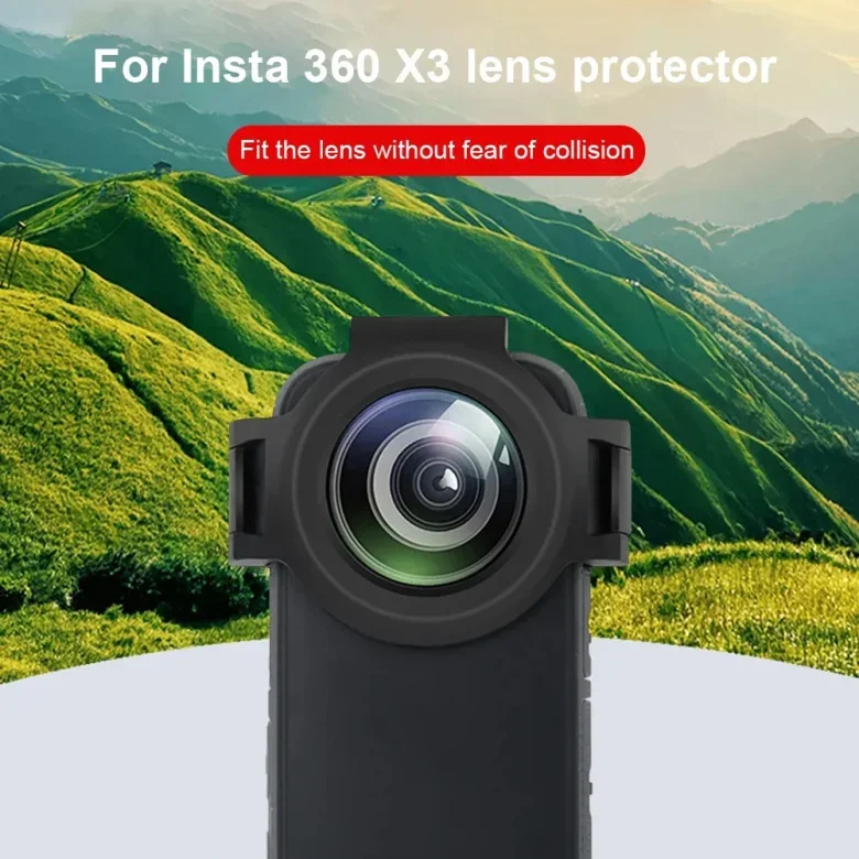 Ckhb-21D 9H البصرية الزجاج المقسى PC غطاء العدسة ل Insta360 X3 كاميرا بانورامية غطاء وقائي المضادة للخدش استبدال