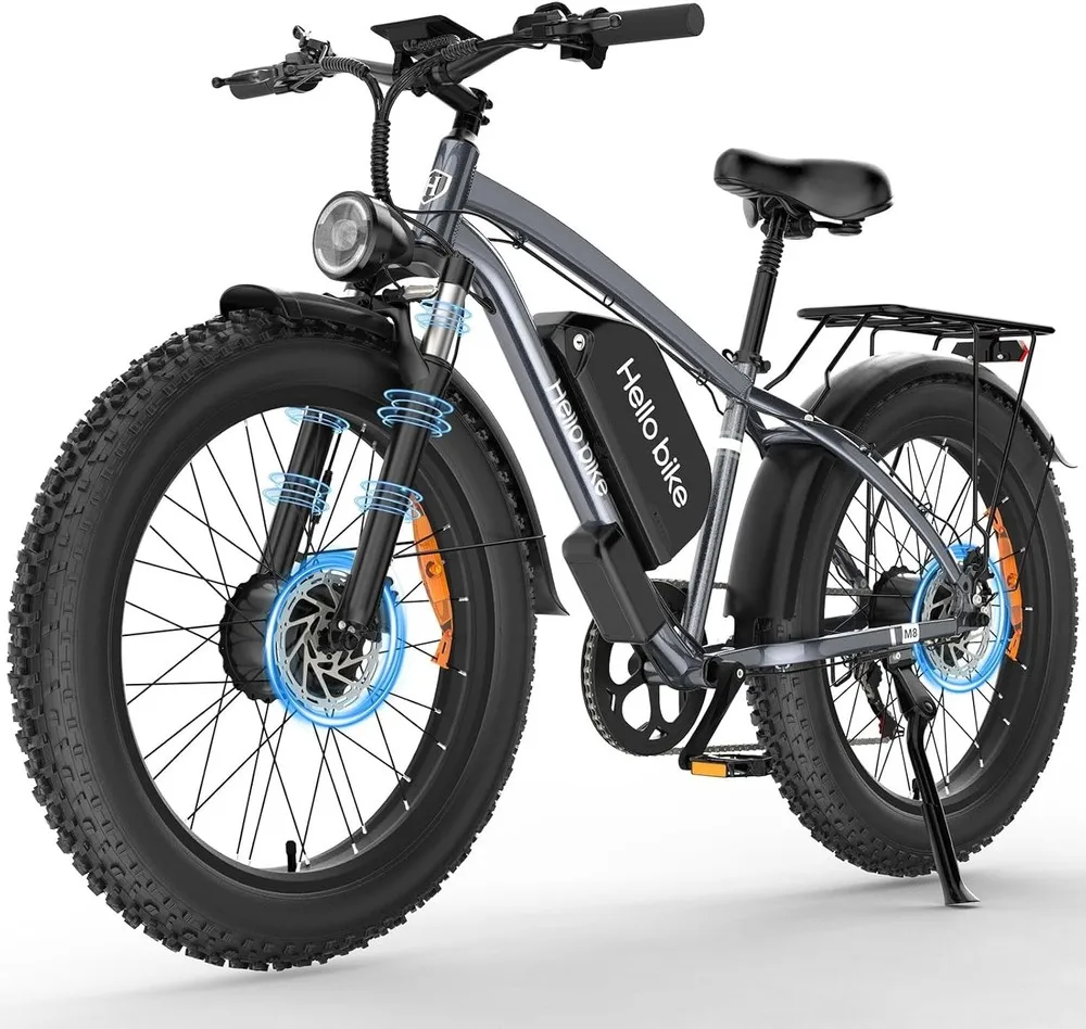 5000W Dual Motors Electric Bike for Adults 24" E Bike 45MPH 52V Mountain Bicycle image 10