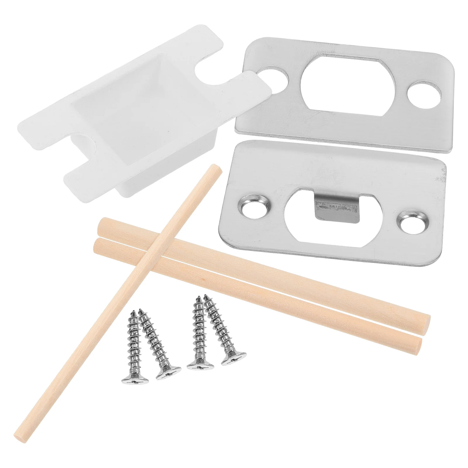 

Heavy Duty Iron Tongue Guide Plate Reinforcement Set Latch Guard Strike Plate for Wooden Door Deadbolt Security Front