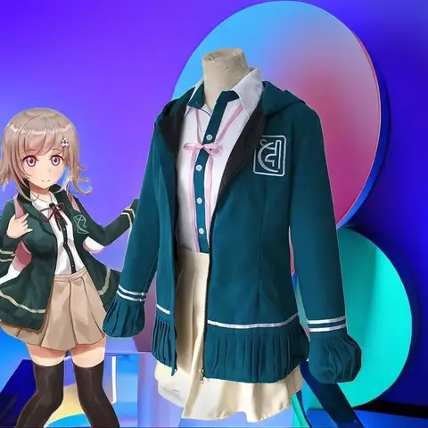 Anime Nanami ChiaKi Cosplay Costume Long Sleeve Jacket Short Skirt Loli Skirt High School Students Uniform
