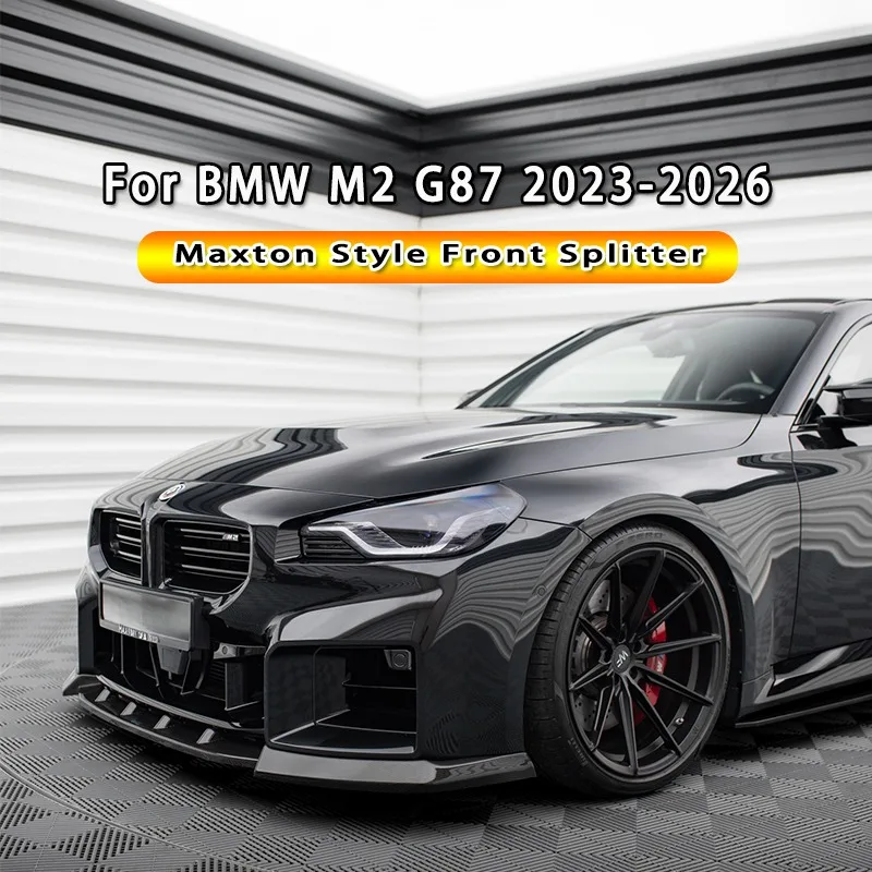 

Сплиттер переднего бампера Maxton Style для BMW M2 G87 2023-2026, глянцевый черный, накладка на бампер, спойлер, тюнинг-обвес
