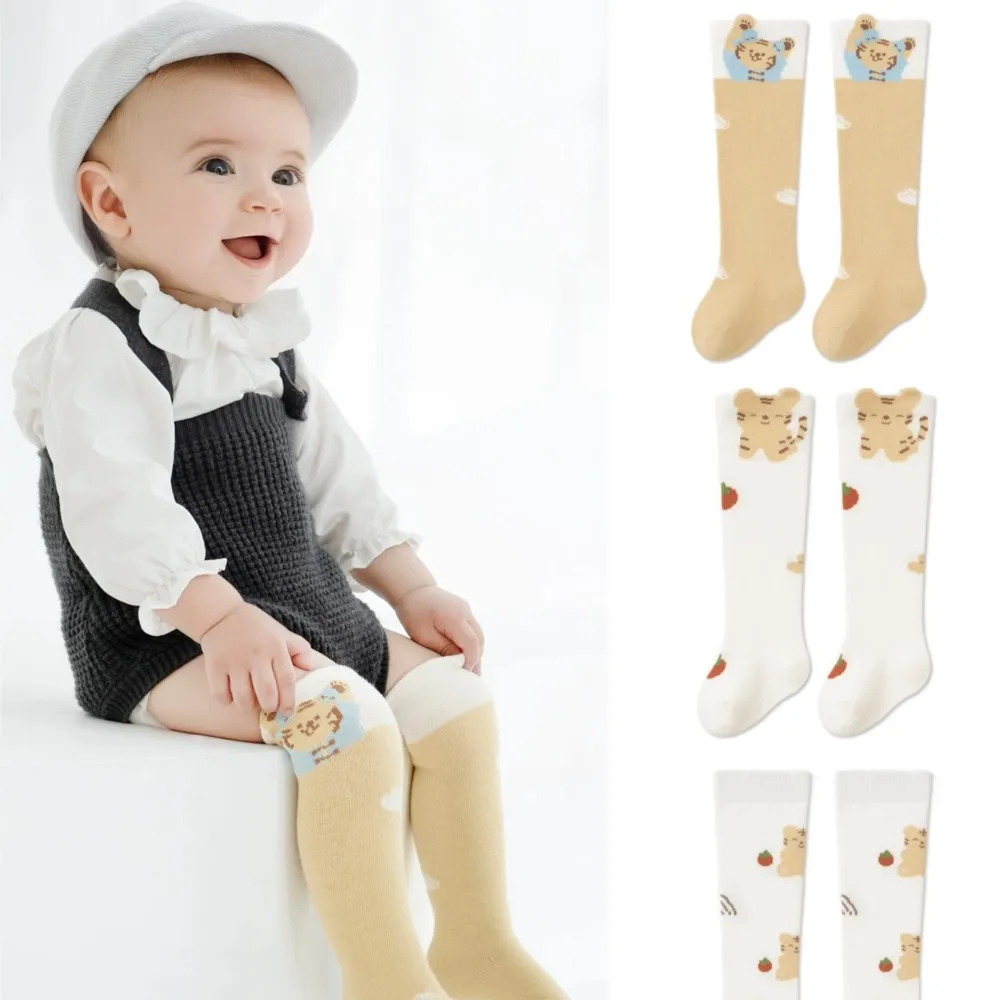 3 أزواج من جوارب الأطفال القطنية بنمط الرسوم المتحركة للأطفال الصغار من عمر 0 إلى 3 سنوات