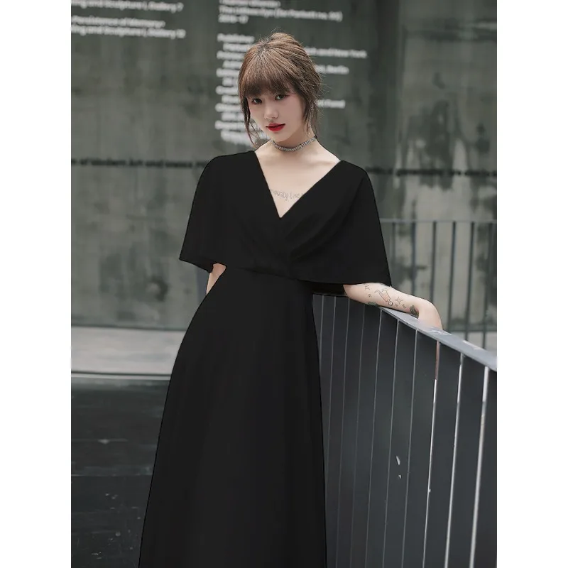 فستان سهرة أبيض بسيط متعدد الاستخدامات يمكن ارتداؤه بشكل يومي، فستان خطوبة فرنسي أنيق من الساتان