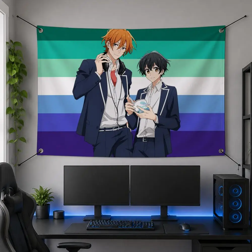 Anime Timeless Emotional Series Art S-Sasaki and Miyano Flags Flag Banner for Bedroom Dorm Party Home Living Room Game Room Gift