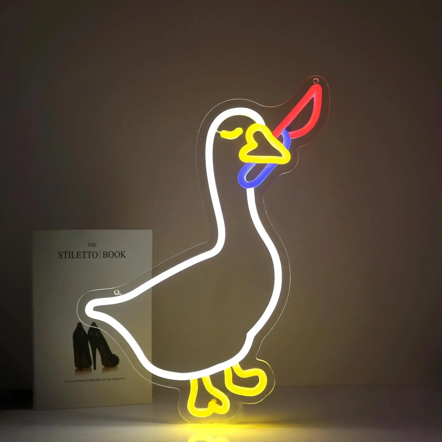 

Goose Neon Sign for Kids Room Decor 5/12V USB Cute Goose Sign for Bedroom Wall Decor Birthday Gift Party Decor Teen Room Decor