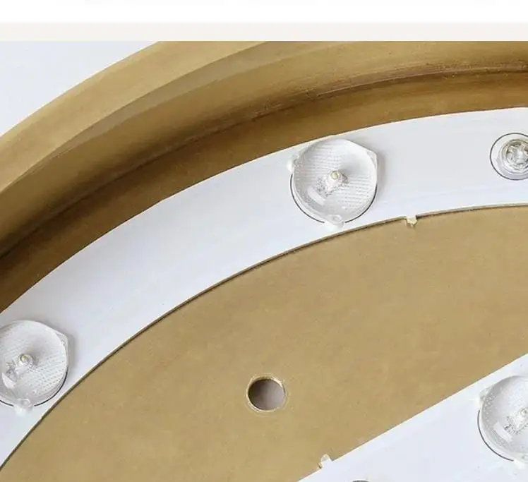 

American Copper Ceiling Lamp Round Room LED Balcony Corridor Porch Modern Simple Creative Lamps