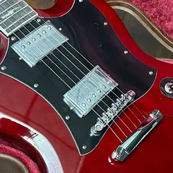 SG electric guitar,wine red Color， lightning inlaid fingerboard,