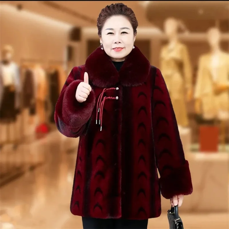 2025 Femme Leisure Loose Faux Fur Outcoat Korean Ladies Large Size 6XL Plush Coat Spring Autumn Women Long Sleeves Fur Jacket