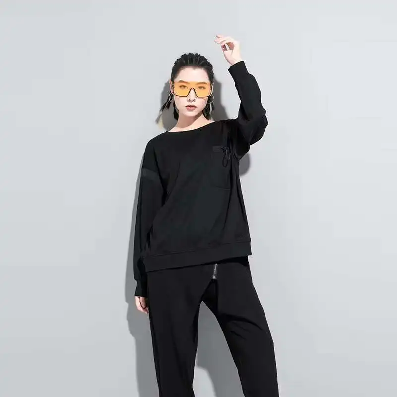 Ladies Long Sleeve T Shirt Cardigan Spring/Summer New Classic Dark Front And Back Wear Casual Large Size Long Sleeve T Shirt