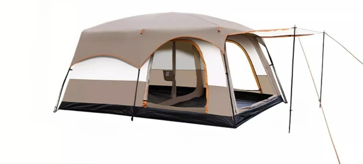 

Tent outdoor two rooms and one living room large space camping equipment camping portable folding sun protection rain