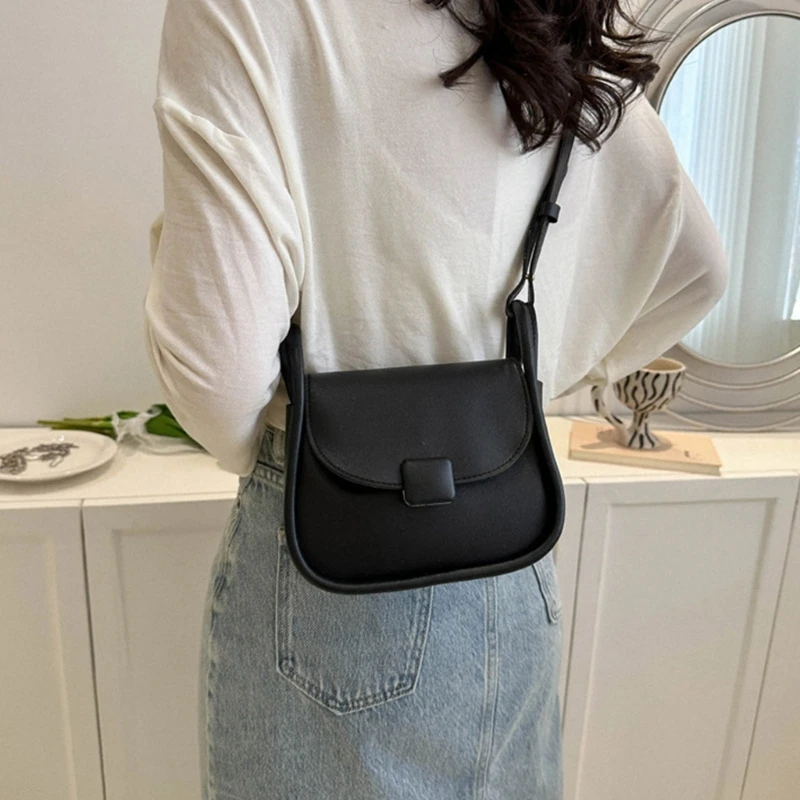 Bolsa crossbody da para mulheres bolsa ombro quadrada PU simples bolsa nas axilas