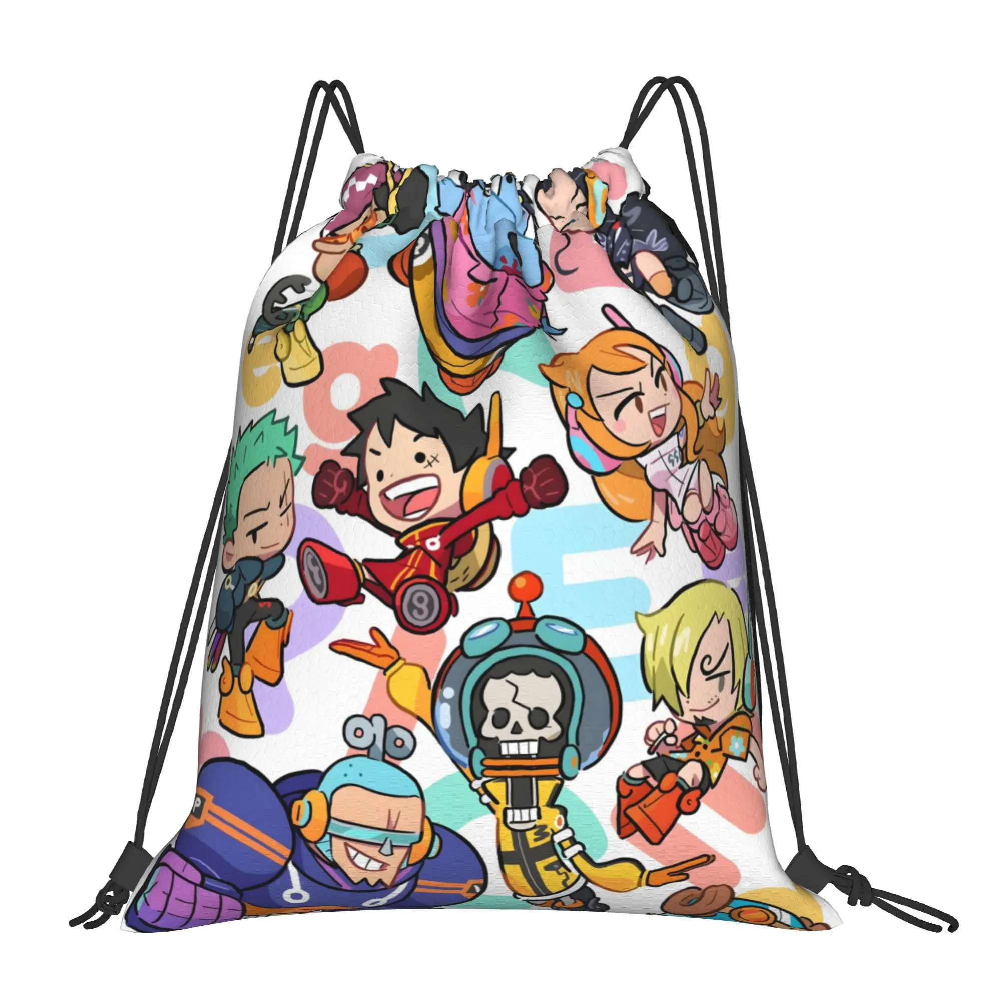 1 pc ONE PIECE  Portable Shopping Drawstring Bags Storage Backpacks