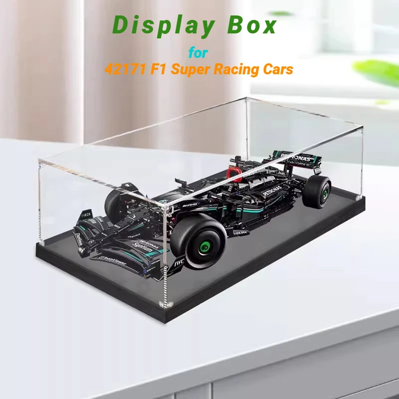 3mm Dustproof Display Box for lego 42171 F1 Super Racing Cars Display Case Storage Box Organizer(Lego Set not Included)