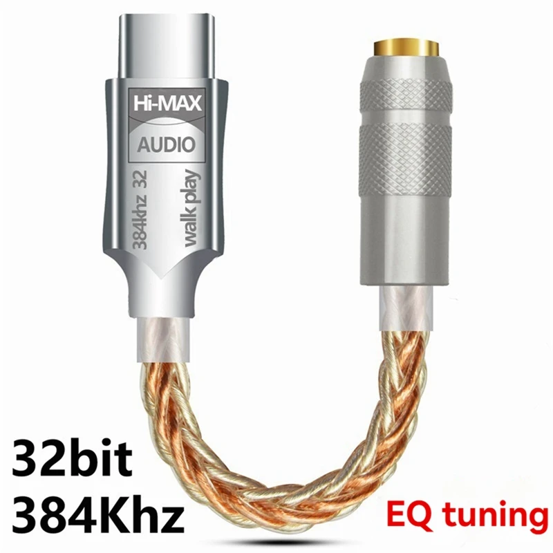 ประเภท C ถึง 3.5 มม.Hifi DAC อะแดปเตอร์หูฟัง USB C ถอดรหัสเสียง AMP อะแดปเตอร์ CB1200AU การ์ดเสียงตัวถอดรหัสดิจิตอล