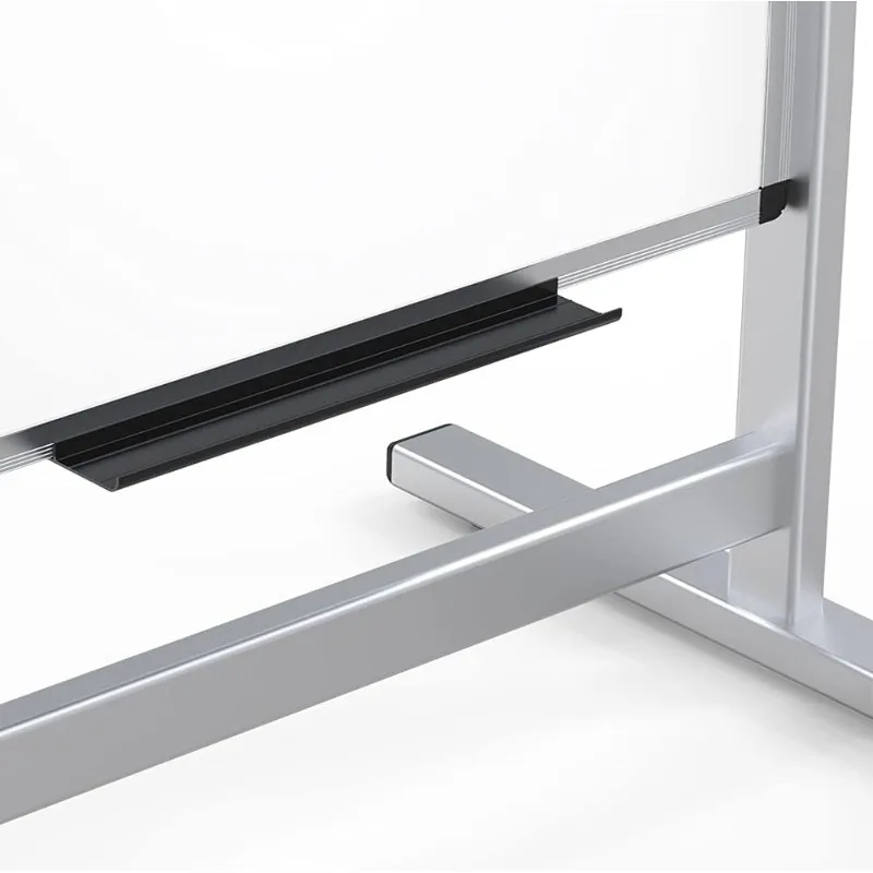 Quadro branco com suporte magnético dupla face, 48 x 24 polegadas, suporte com estrutura de alumínio