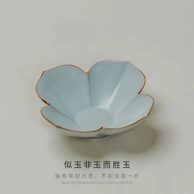 Original Boutique High-Temperature Fired Jingdezhen Porcelain Egg Coffee Mug with Blue Aurora Glaze, Portable Handgrip Cup