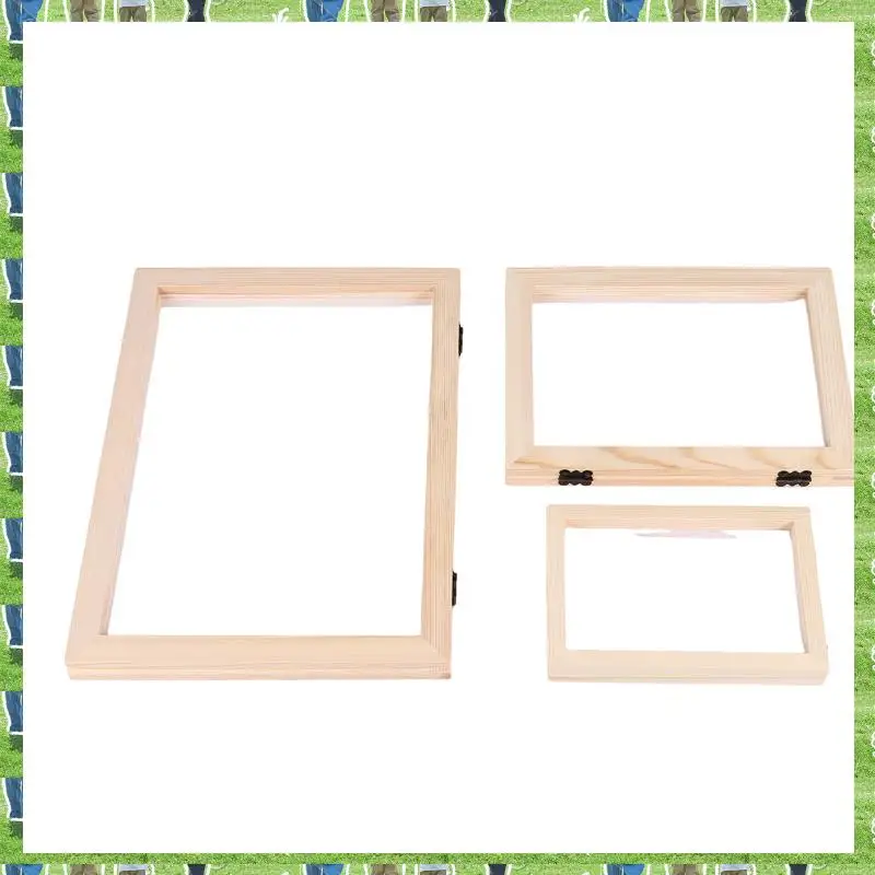 

FTS 3 шт., бумажные деревянные бумажные формы, набор экранов для изготовления 3 размера, рамки для рукоделия из бумаги 12,7X17,8 см 19,8X24,8 см 24,8X33,0 см