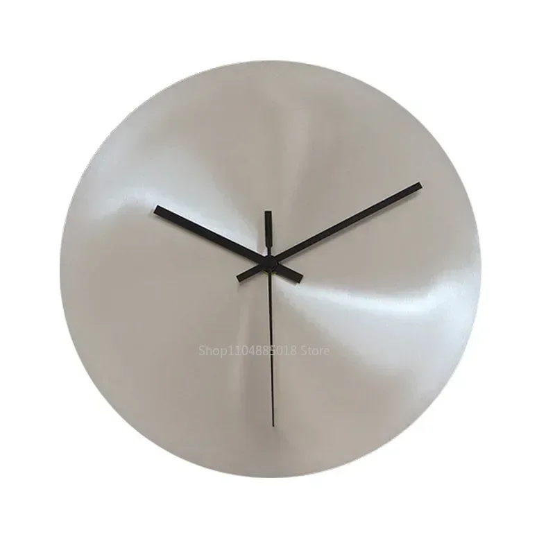 Silver Minimalist Industrial Wall Clock Without Digital Studio Modern Home Decoration Ornaments for Living Room Decorative Clock