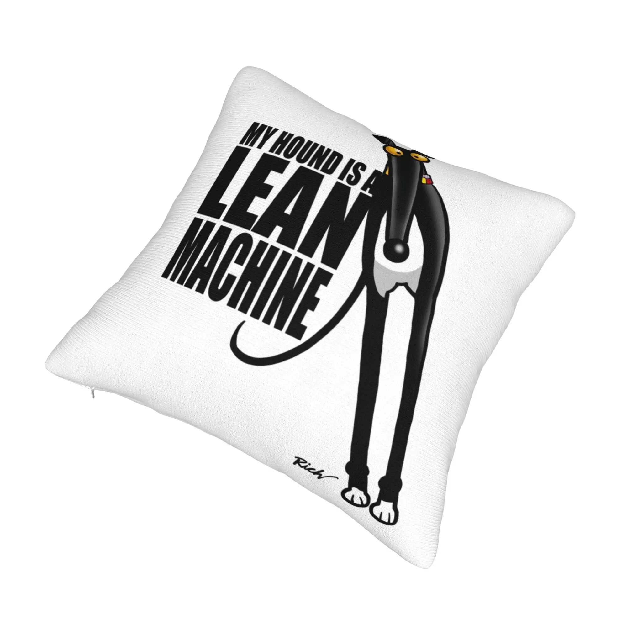 Fashion Greyhound Hound Dog Cushion Cover 40x40cm Velvet Whippet Sighthound for Sofa Square Pillowcase Bedroom Decoration