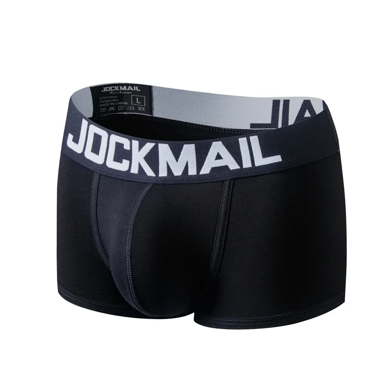 Трусы-боксеры Jockmail мужские, пикантное нижнее белье, хлопковые шорты, мягкие шорты с карманом для телефона, нижнее белье, шорты