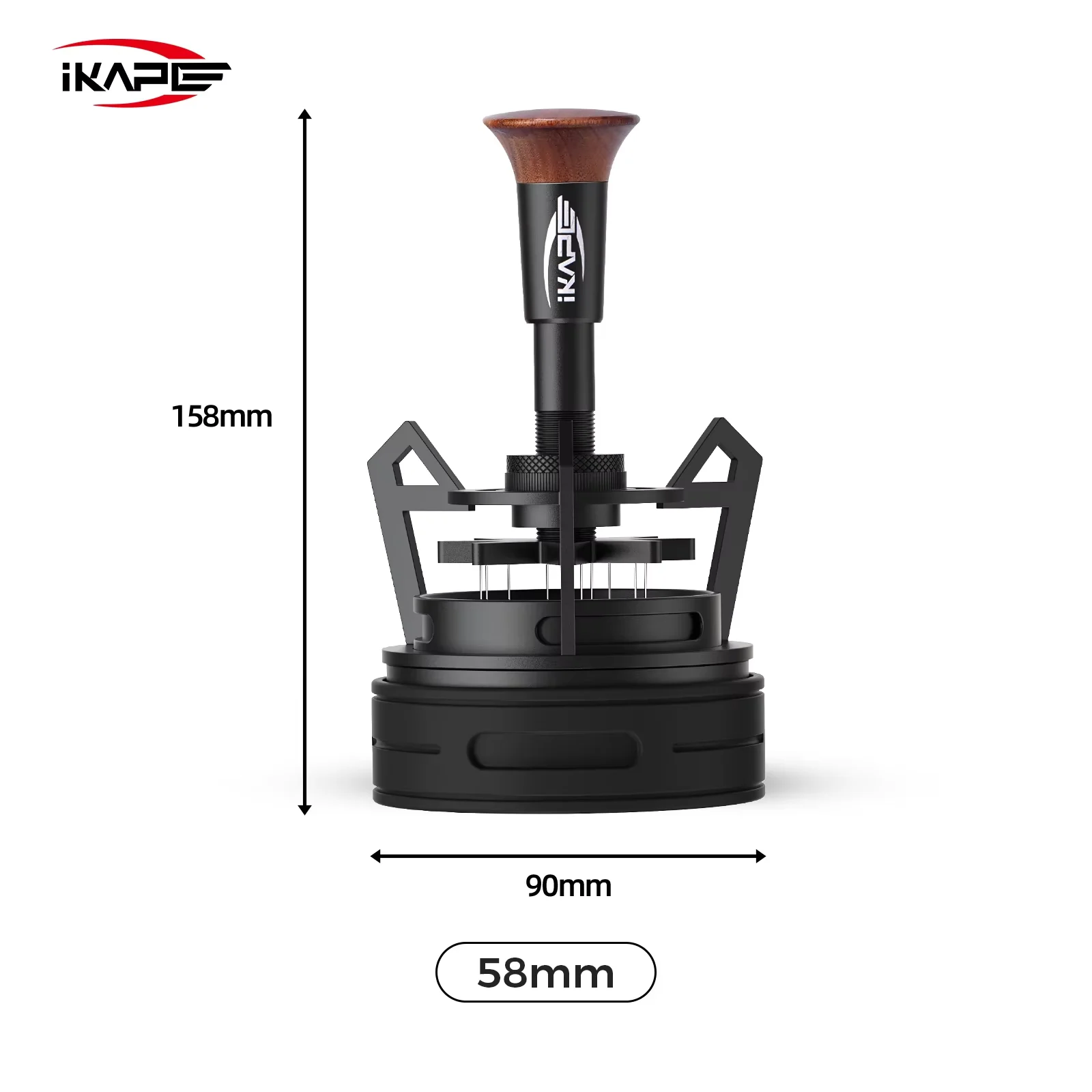 IKAPE V3 Espresso Roterende WDT, Koffieroerder met Doseertrechter en Standaard, Espresso Roerder Distributie Tool voor Barista