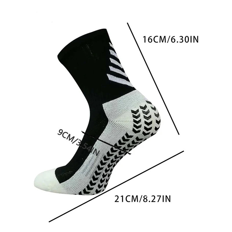 High Quality Men's Soccer Socks Cushioning and Anti Slip Outdoor Sports Socks Grip Cycling Socks Thick Towel Bottom Socks