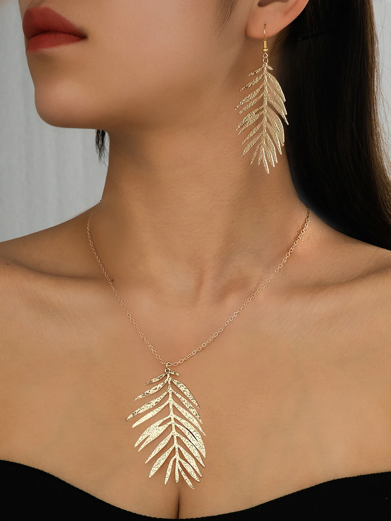 

Golden Le Earrings Nelace Set for Women Beach Vaion Jewelry Accories Summer Outfit Combo Pa Cusized Gift