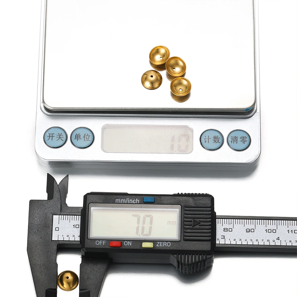 50/100 قطعة خالية من النيكل 304 الفولاذ المقاوم للصدأ 3-10 مللي متر حبة قبعات الذهب خزر عازل DIY بها بنفسك مجوهرات سوار قلادة مستلزمات صناعة #6