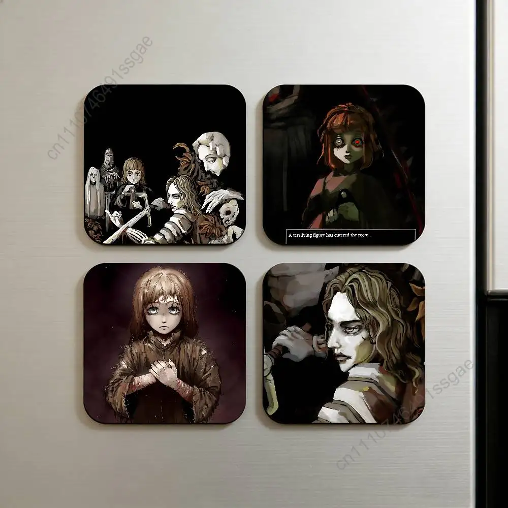 Hot Game Fear and Hunger Square Decorative Fridge Magnets for Home Kitchen Office Whiteboard & Locker