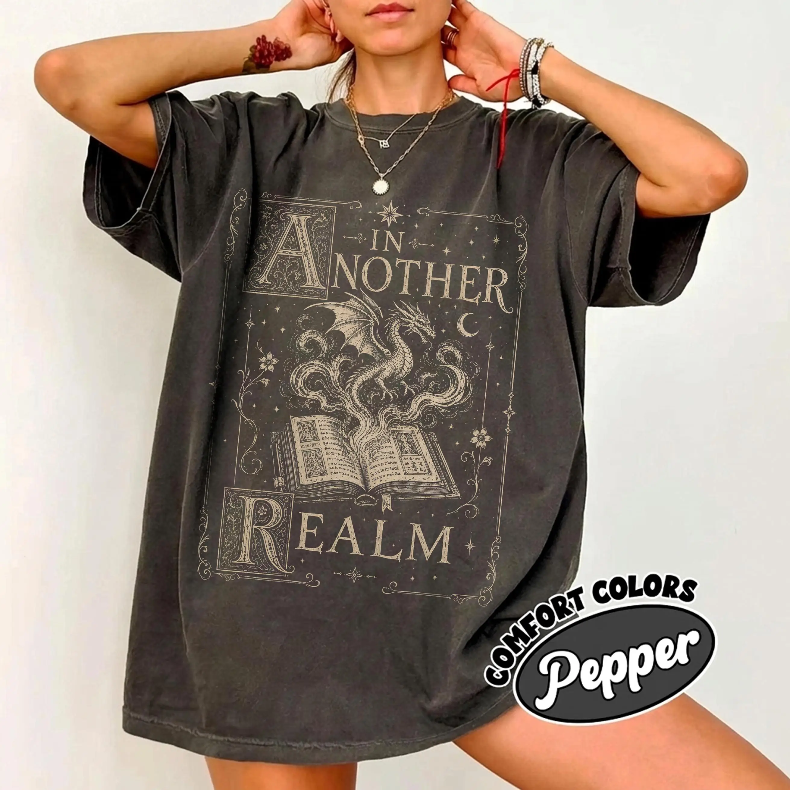 In Another Realm Shirt, Romantasy Book Lover Gift, Fantasy Reader Graphic, BookTok Reading Aesthetic