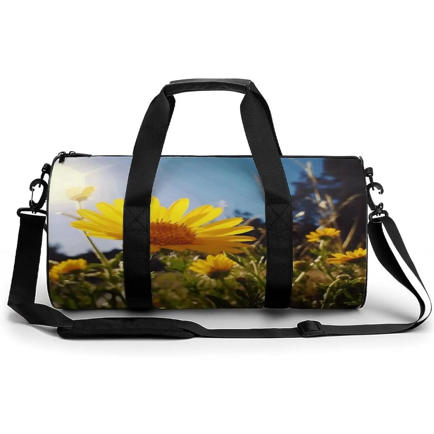 Gym Bags Flower Under The Sun Printed Gym Bagscylinder Gym Bag sports Luggage Bag weekend Luggage Bag