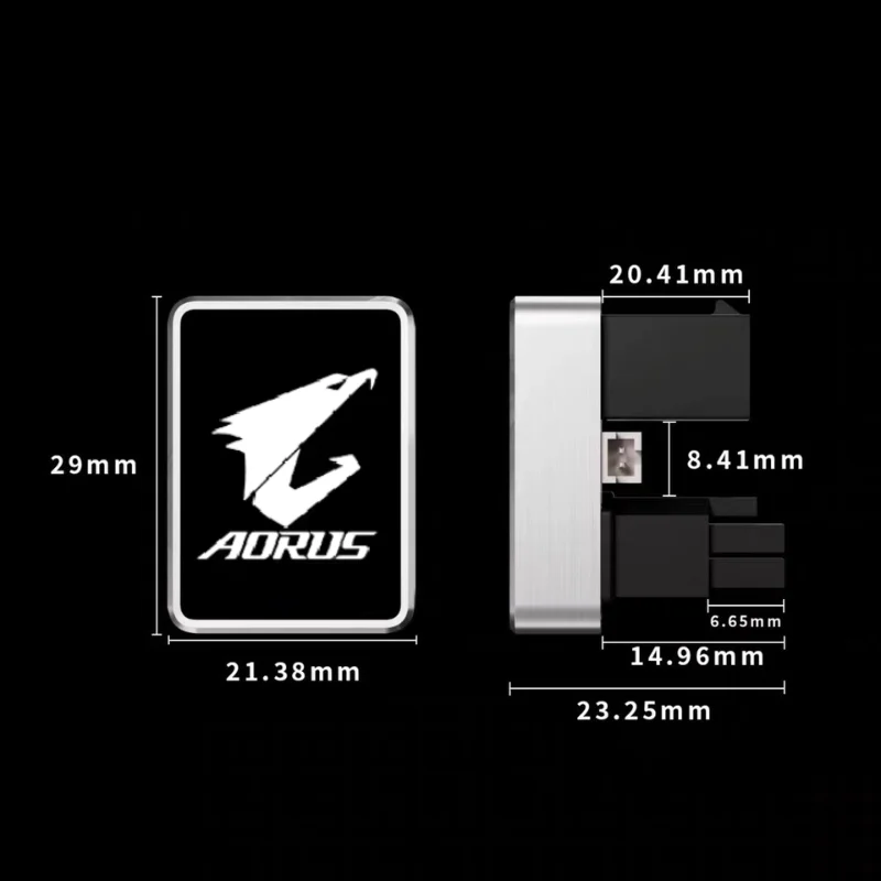 Adapter zasilania GPU 16PIN do kart graficznych AIJS RTX4090/4080/4070, ARGB Aura Sync, złącze kierowane pod kątem 180 stopni, ATX3.1 — zdjęcie produktu 3