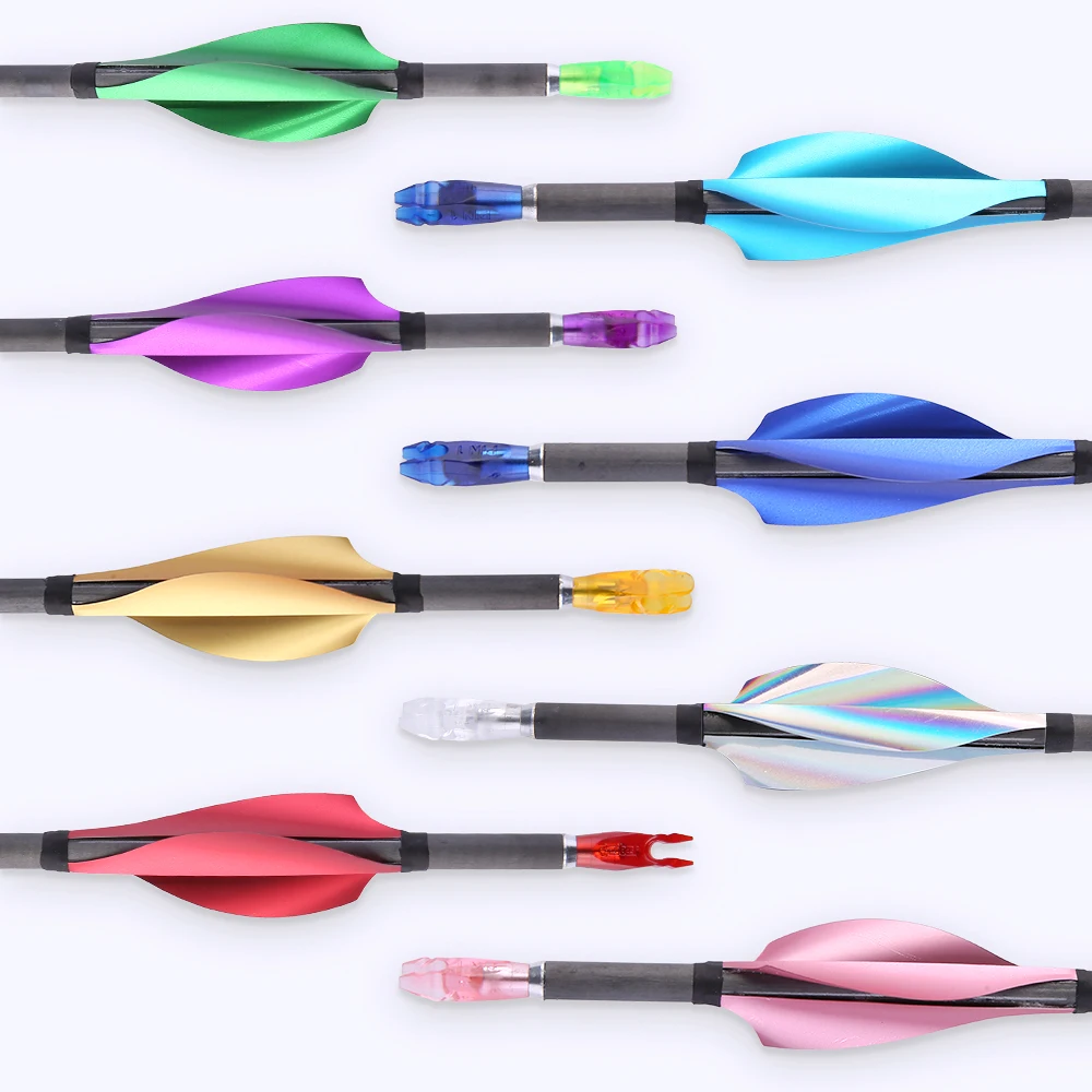 BICASTER Spin Vanes 1.75inch LH/RH Arrow Vanes Fletches - 50pcs