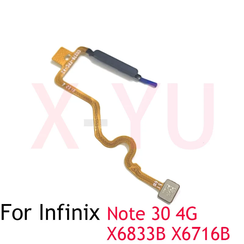 

For Infinix Note 30 4G X6833B X6716B X6833 X6716 Home Button Fingerprint Sensor Return Power Flex Cable