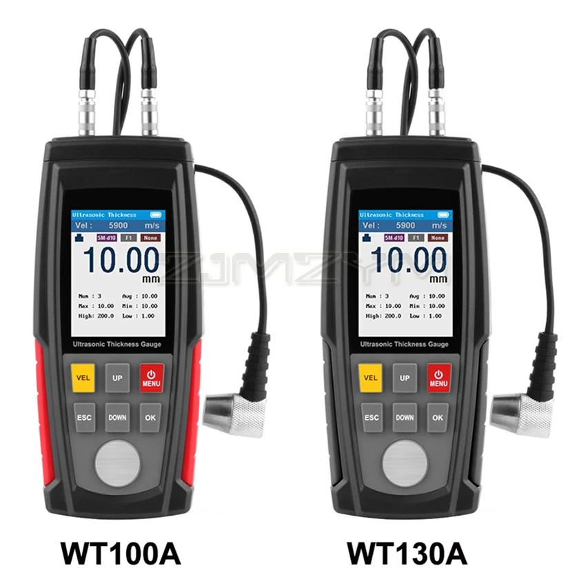 WT100A/130A ultradźwiękowy miernik grubości Tester cyfrowy miernik szerokości baterii miernik ultradźwiękowy