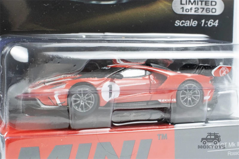 MINI GT Mijo Exclusives 1:64 Ford GT MK II #013 Rosso Alpha Red LHD Model Car