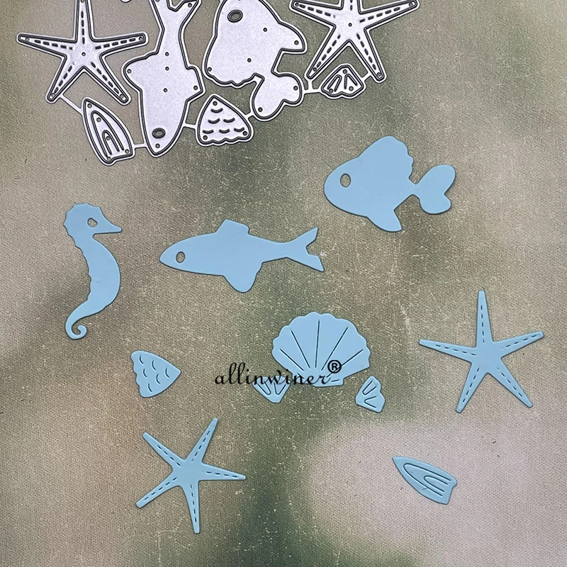 Marine life decoration Metal Cutting Dies Stencils Die Cut for DIY Scrapbooking Album Paper Card Embossing