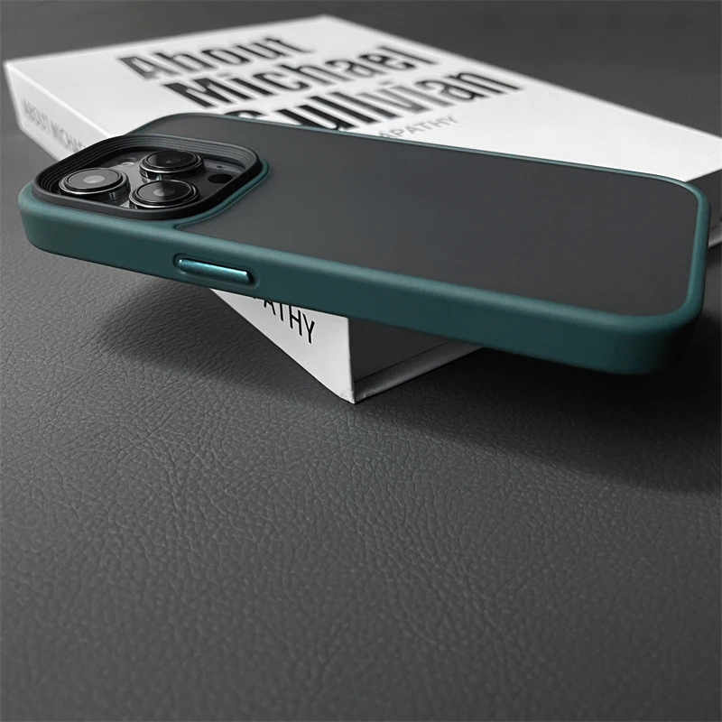 Rüstung stoßfeste Hybrid-Hülle für iPhone 15 14 16 Pro Max, matte Rückseite auf Coque, iPhone 16 Plus, Displayschutzfolie – Detail 12