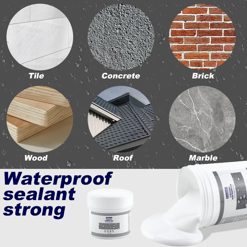 30/100/300g Waterproof Coating Sealant Agent With brush Transparent Invisible Paste Glue  Adhesive Repair Home Roof Bathroom