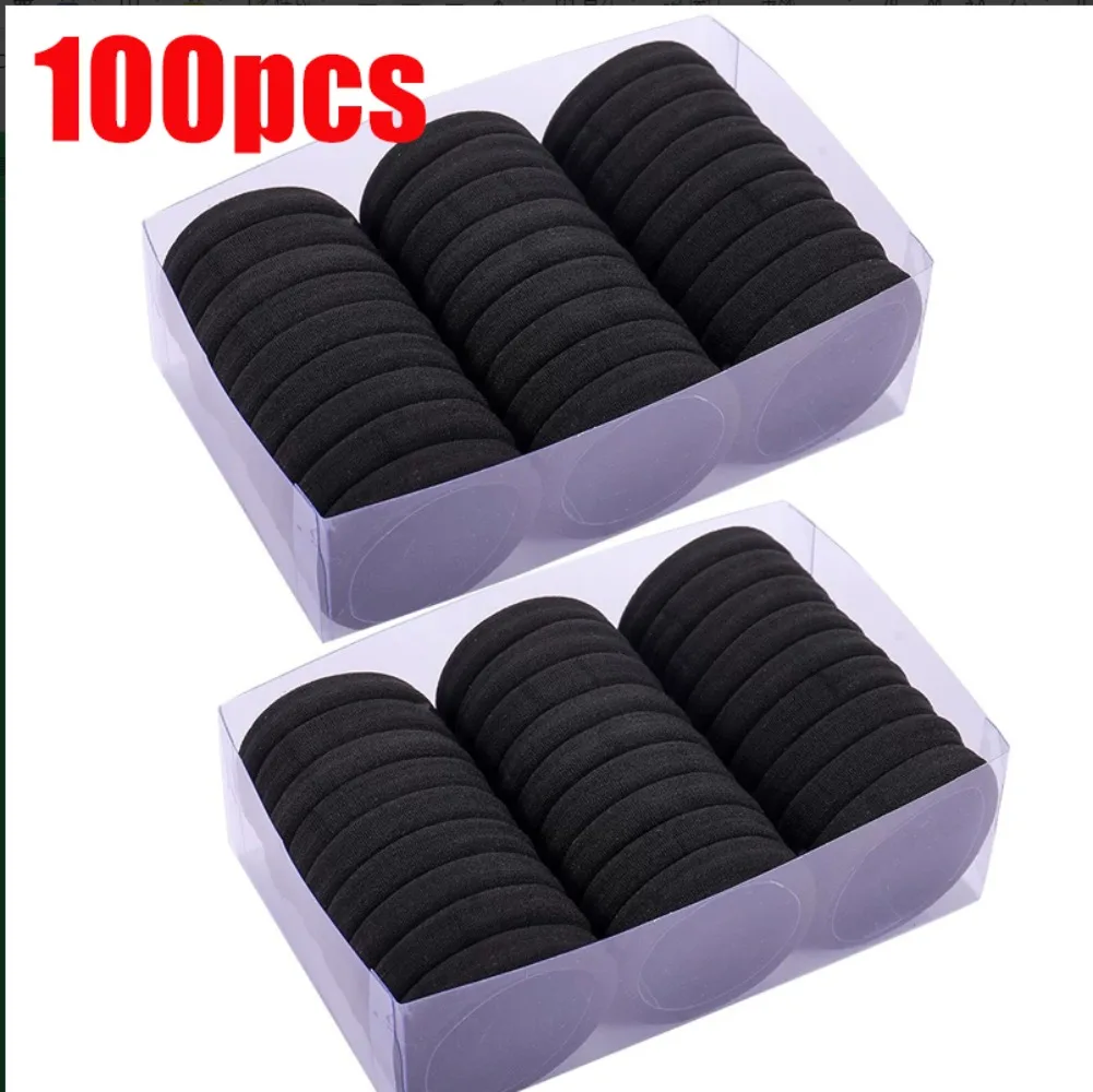 

High Elastic Hair Bands for Women Girls Black Basic Hair Tie Headband Simple Ponytail Holder Headwear Hair Accessories